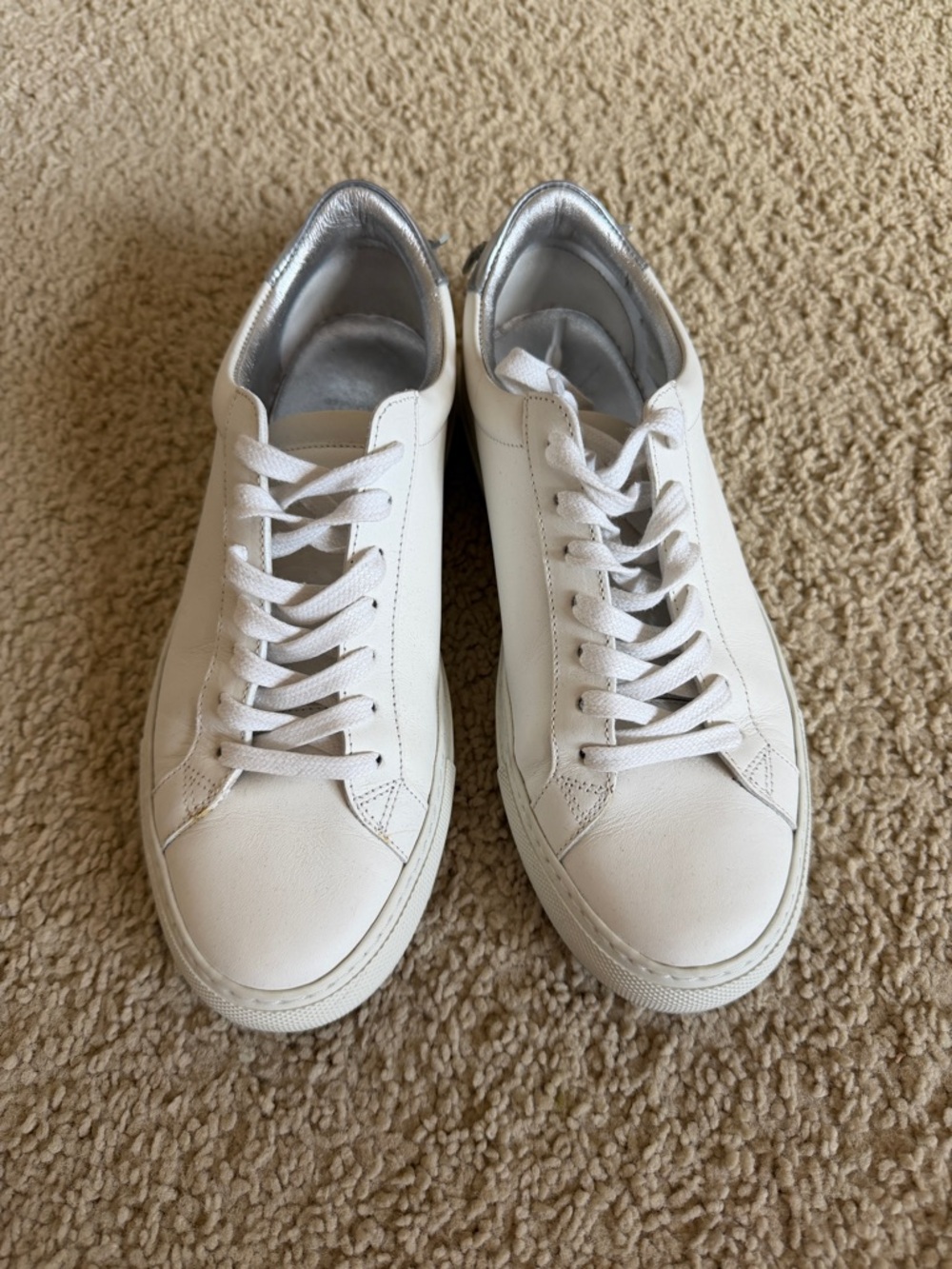 Givenchy White Sneakers with silver backs